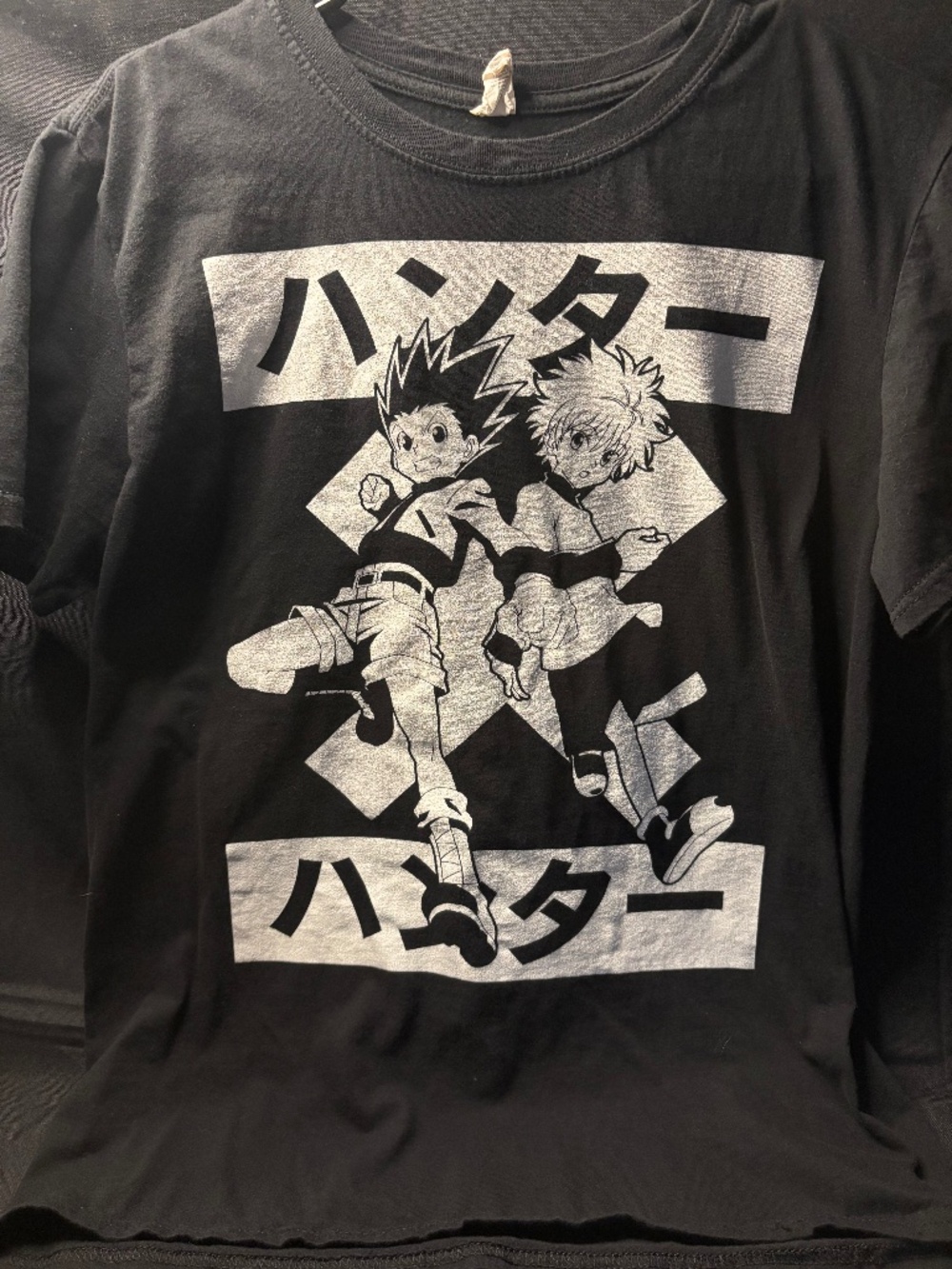 Hunter x Hunter Gon Killua Anime Graphic T Shirt Black Medium Gildan.